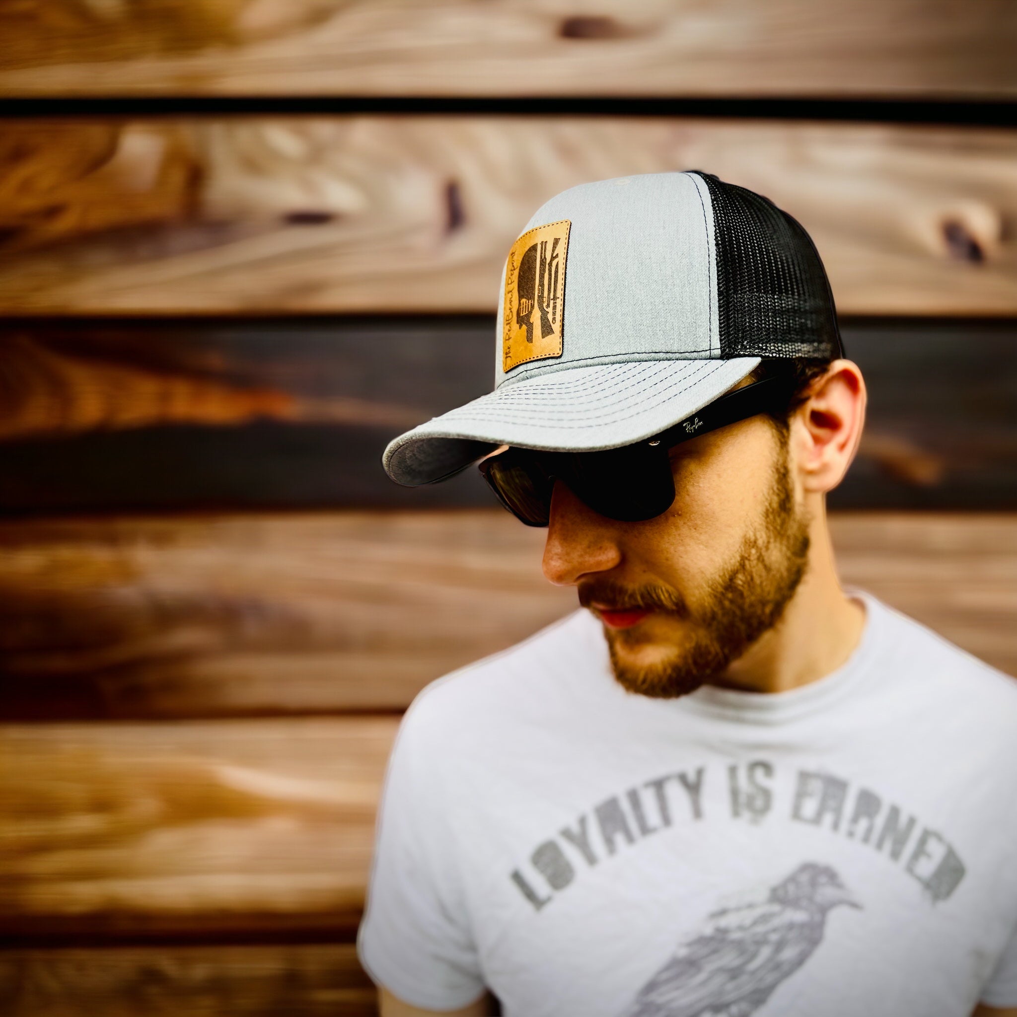 RedBeard Snapback Hat Black on White